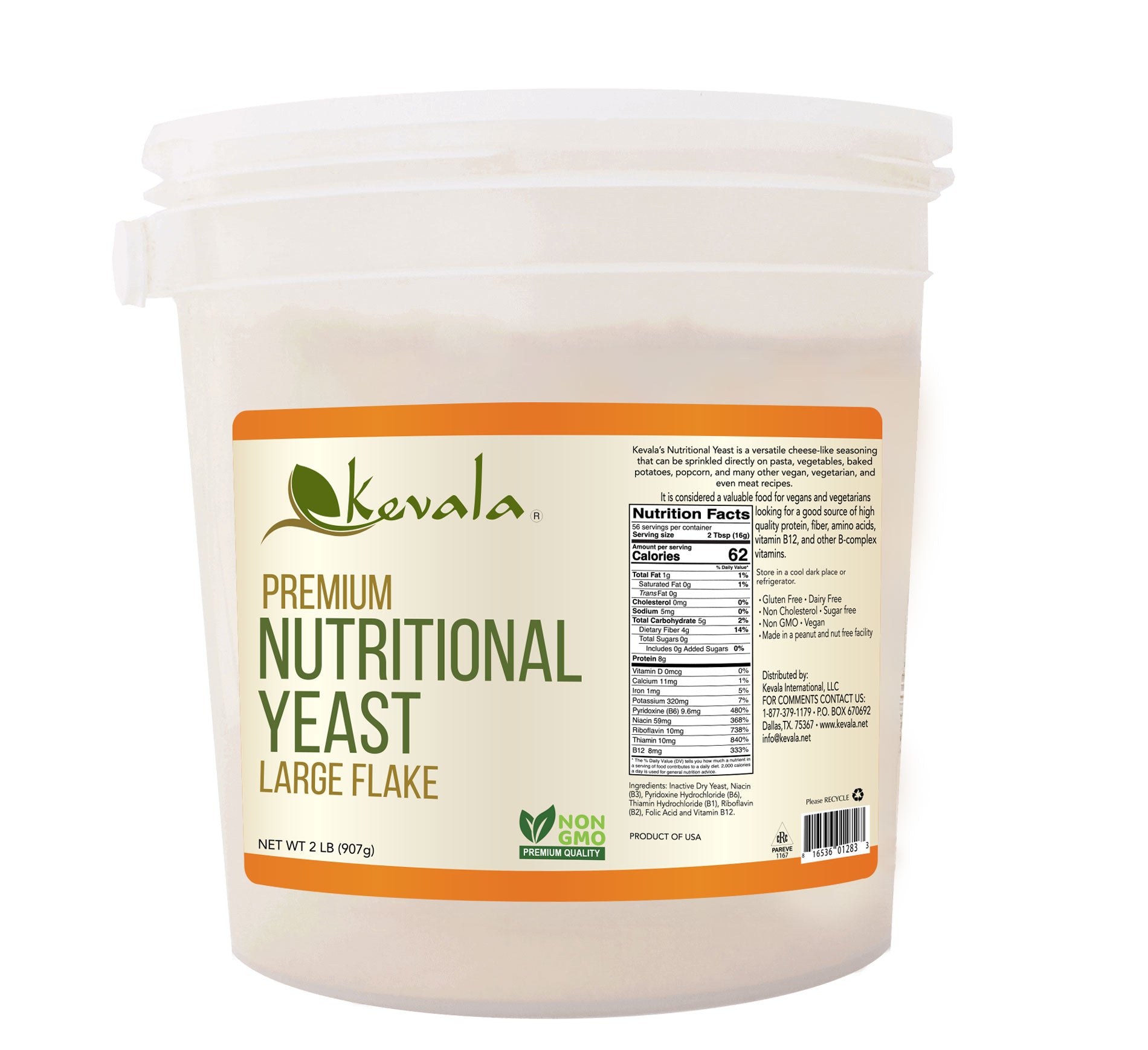 Kevala, Levadura Nutricional Premium, Hojuelas Grandes, 907 g