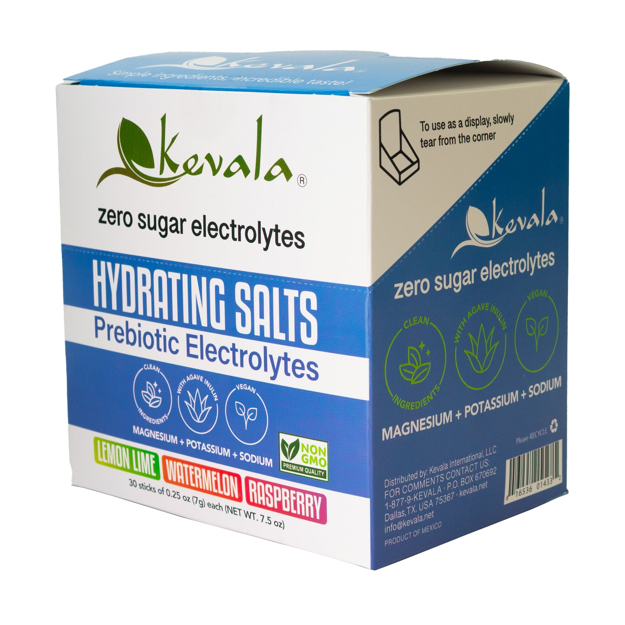 Kevala, Electrolitos Prebióticos, Sabores Variados, 30 sobres